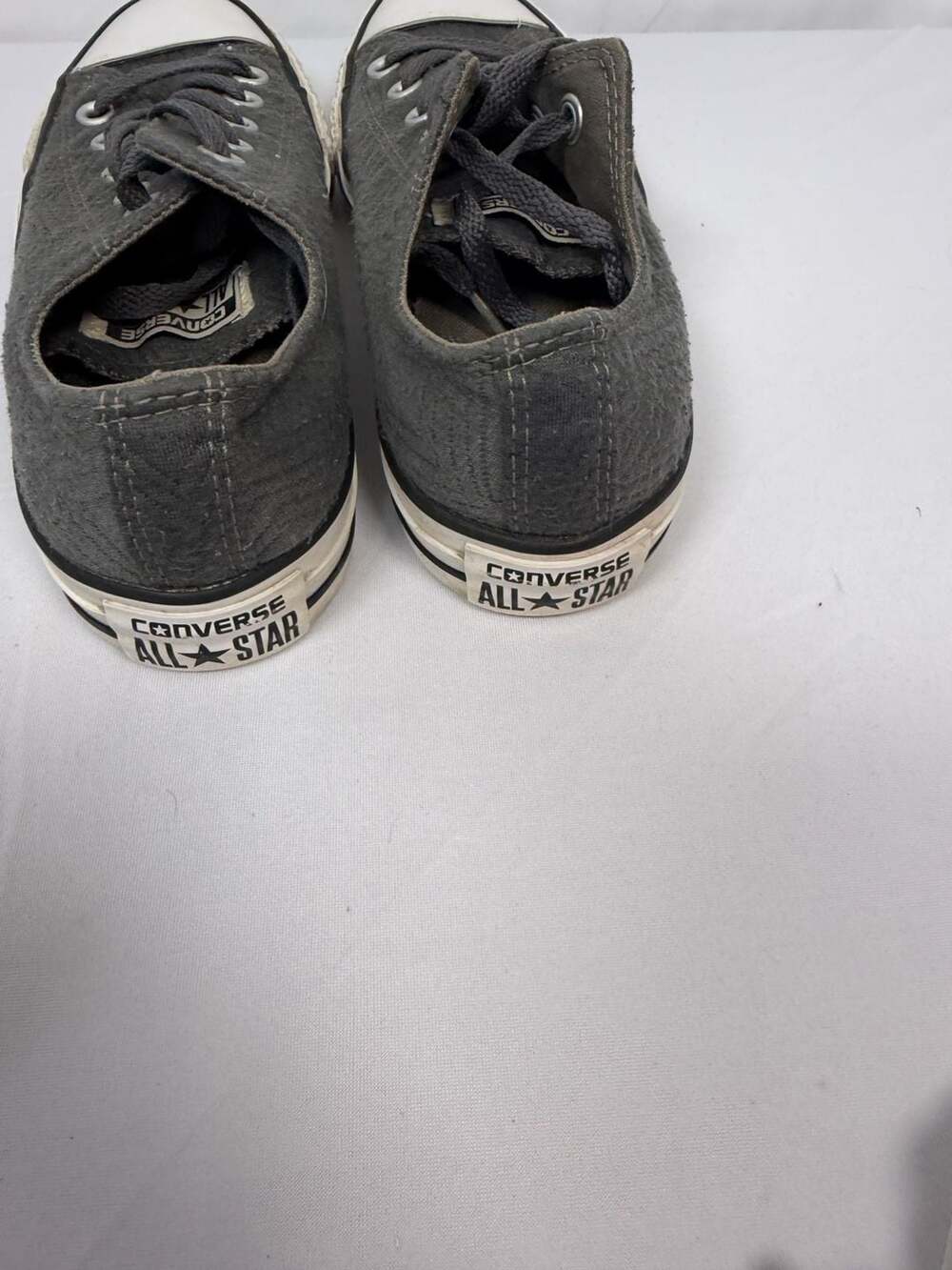 Converse Chuck Taylor All Star Low Top Sneakers in Gray Chevron Weave Pattern, S - Picture 4 of 6